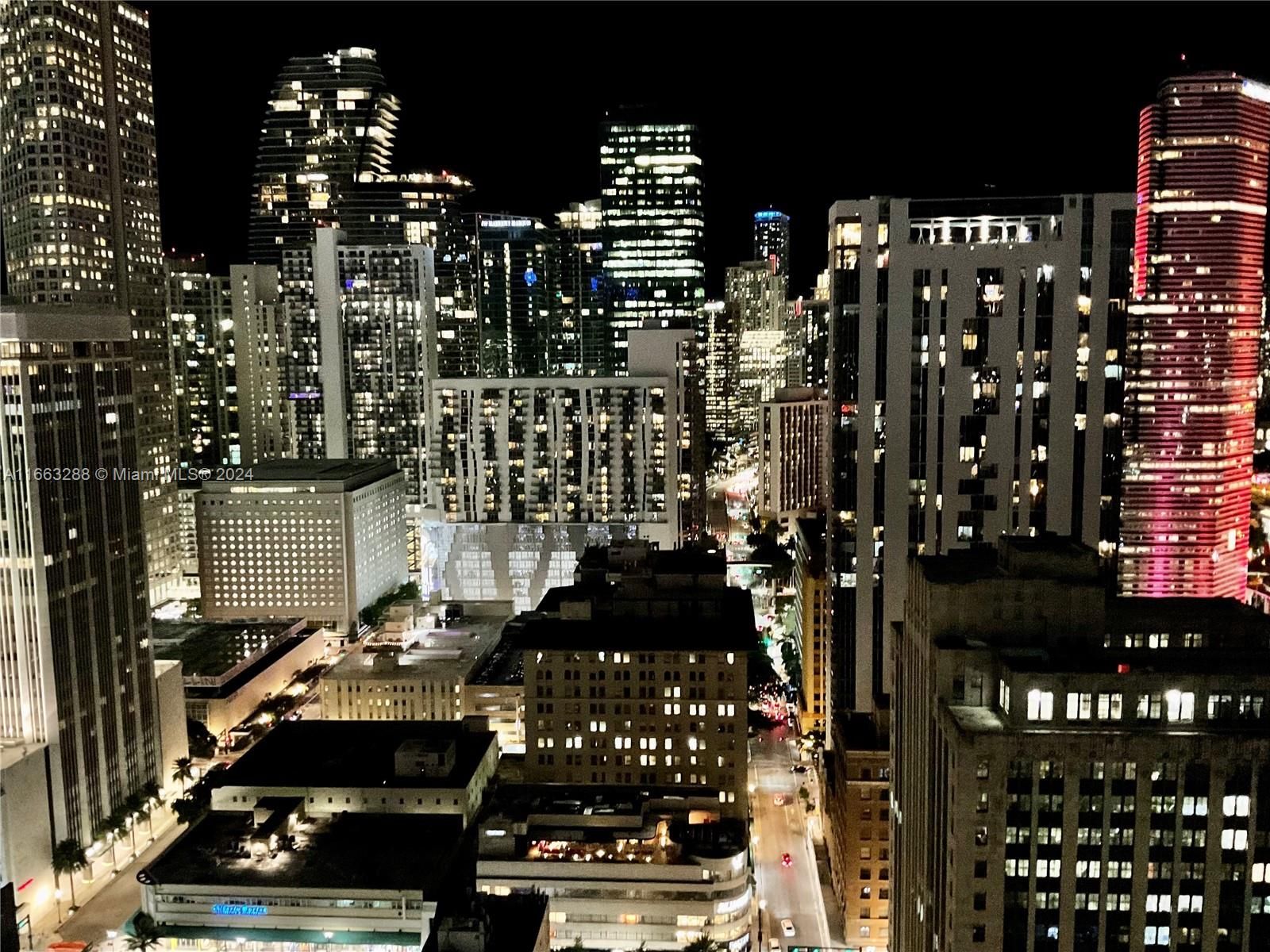 Night view from living room