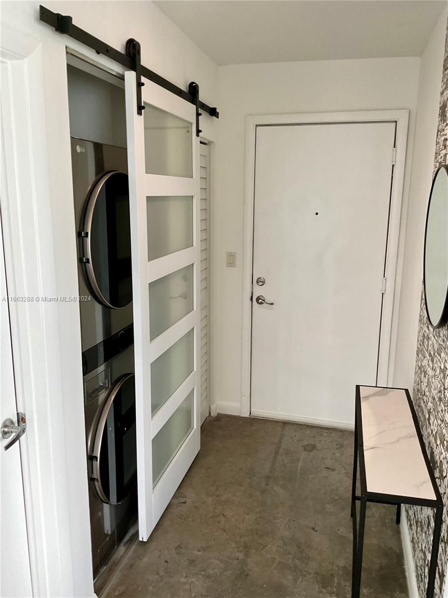 Washer/Dryer and sliding door are new