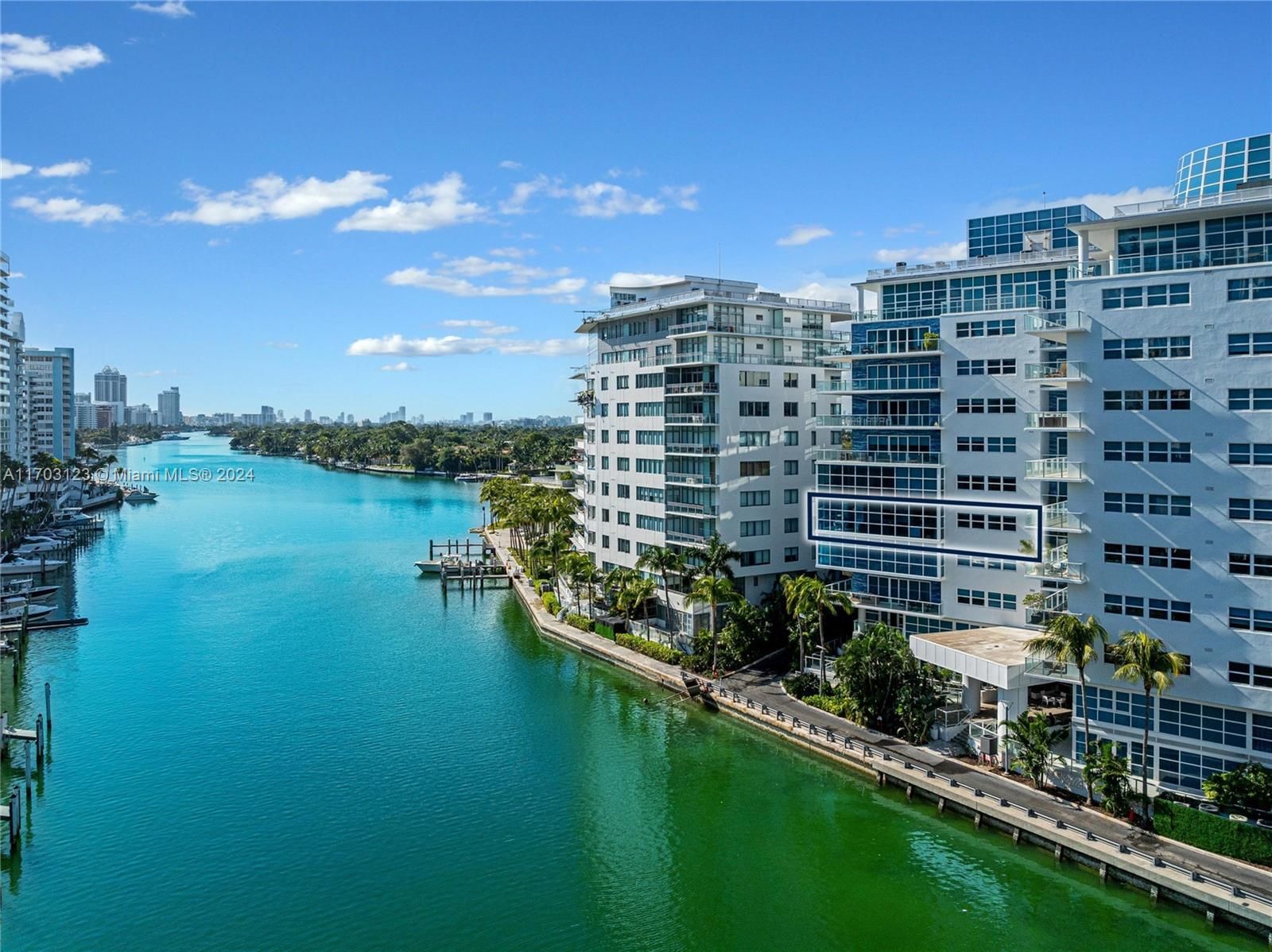 South Facing Intercoastal Views. Please note the apartment is highlighted to provide the location in the building.