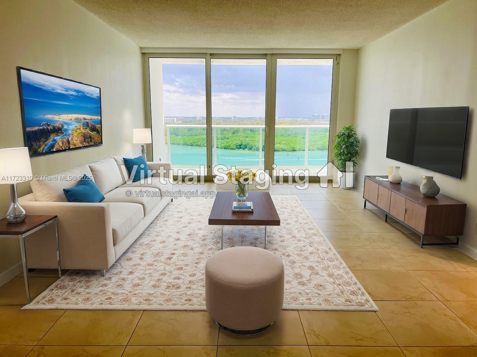 Virtual Staged Living Room
